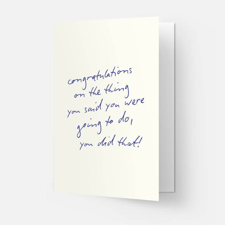 Kaart Blanche - Wholesale Congratulations Card - Congrats on the thing - trending greeting card1