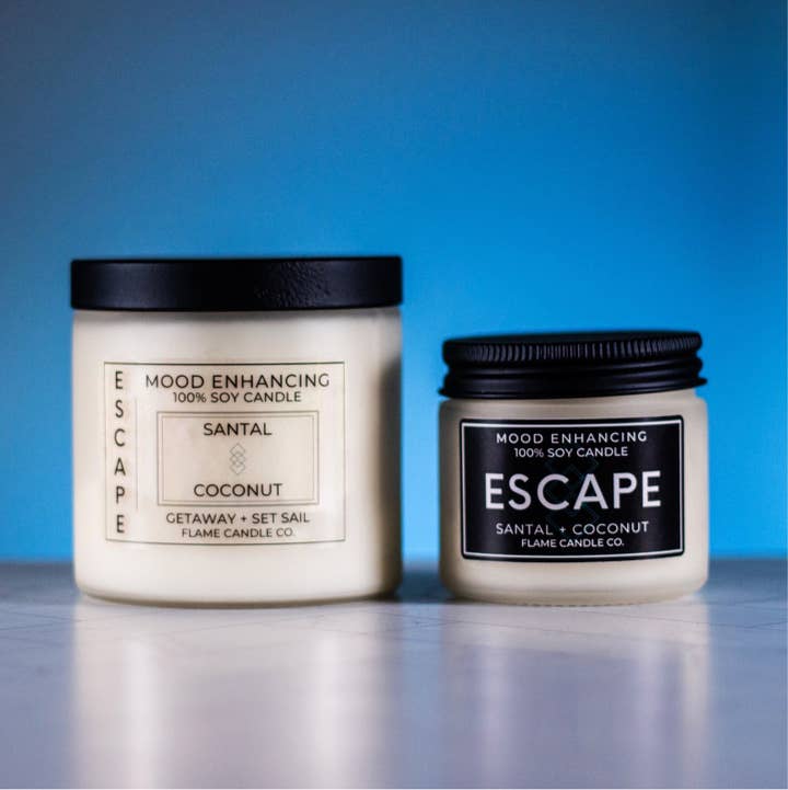 Flame Candle Company - Wholesale Jar/Filled Candle - Escape - Santal + Coconut4