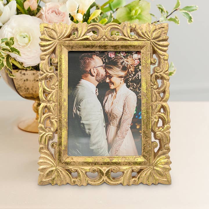 Weddingstar Inc. – wholesale Picture frame – Set of 2 Gold Ornate Wood Decorative Picture Frames -2 Sizes