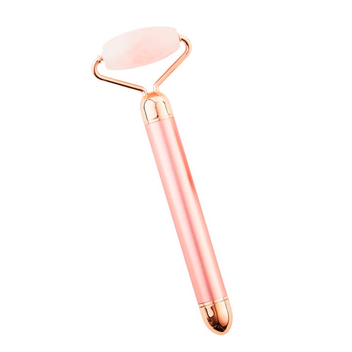 Premium Vibrerende Rose Quartz Roller 2 i 1. for engroshandel hos Heaven Of Joy