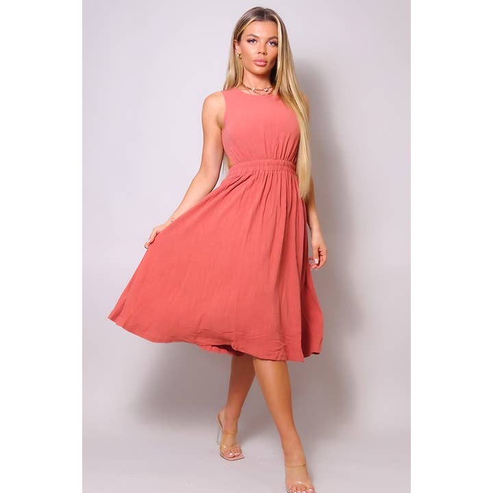 ROBE À DÉCOUPES LATÉRALES KAMILA pour la vente par CEFIAN FASHION