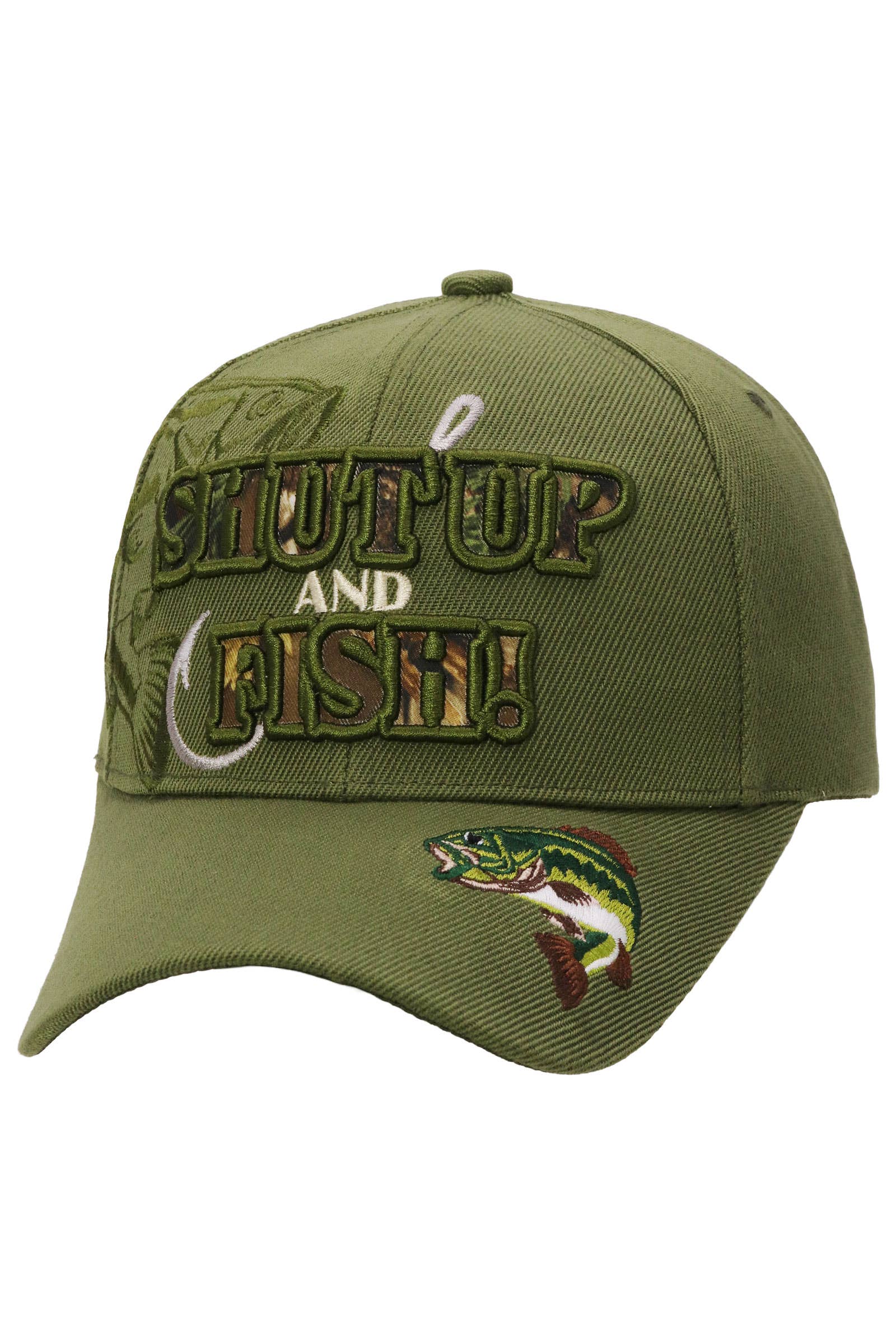 Cap Zone - Wholesale Baseball Cap - Unisex - Shut Up And Fish Curved Brim Baseball Cap2