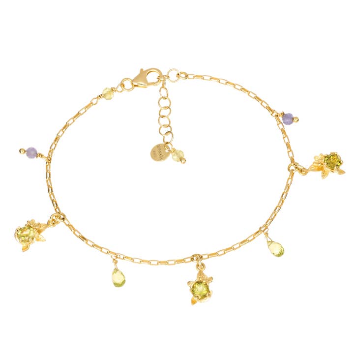 Peridot Charm Bracelet | Viva la Vida for wholesale by ISHWARA JEWELS