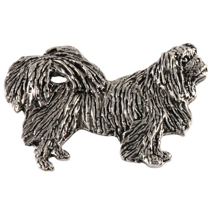 Japanese Chin Dog Pewter Lapel Pin or Magnet for wholesale by Creative Pewter Designs