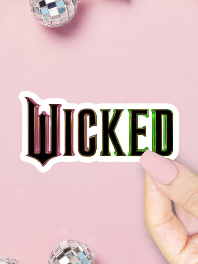 Wicked Logo Sticker, Movie Musical Theater, Glinda Elphaba for wholesale by ShopSourSweetener