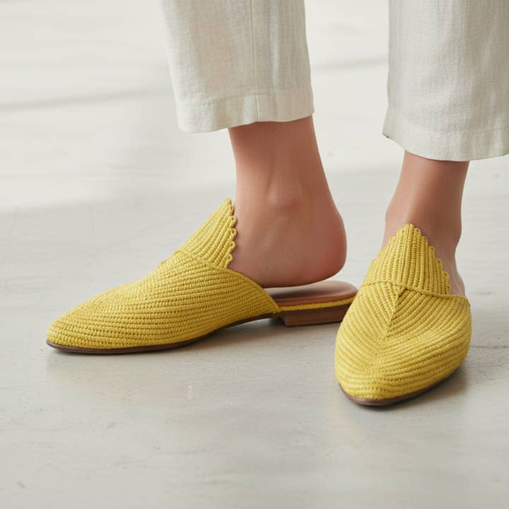 Moroccan Handmade Raffia Sandals | Boho Summer Shoes for wholesale by craftberber