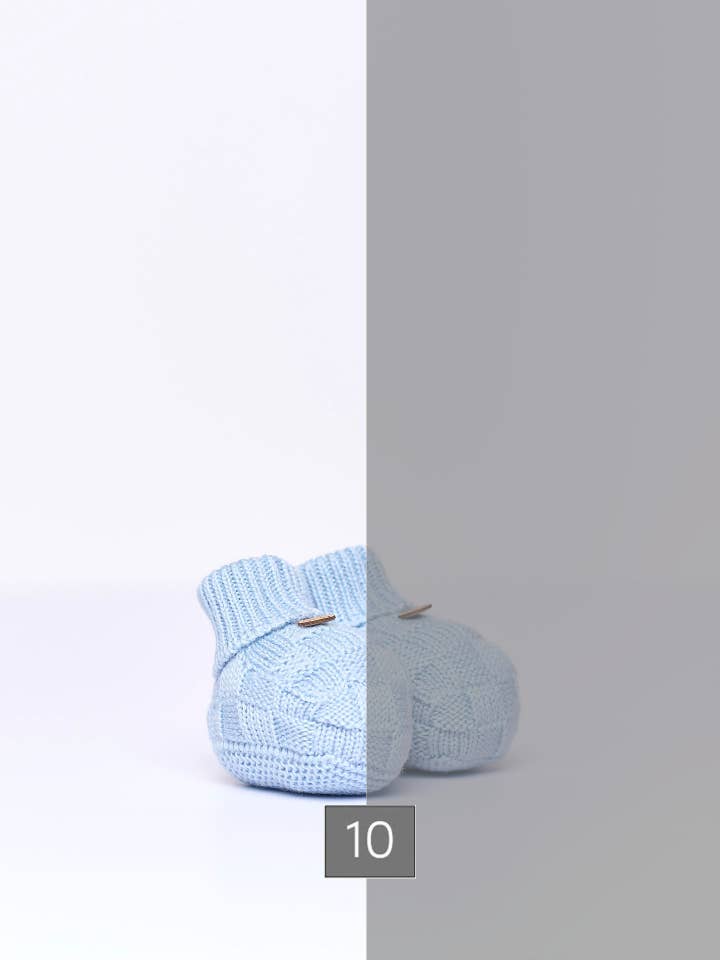 Booties knitted in merino wool | LITTLE PATCHWORK for wholesale by Wedoble: sustainable children's fashion