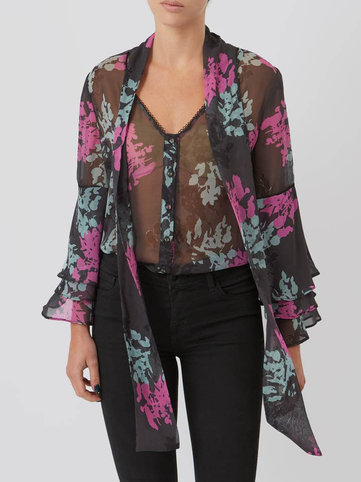 Layered Georgette Blouse for wholesale by ANT WOMAN COLLECTION