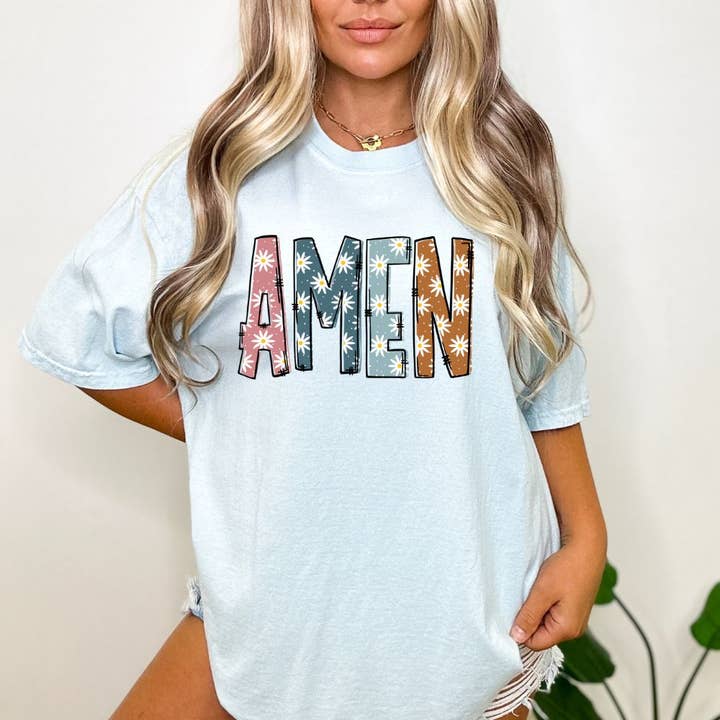 Amen floral pour la vente par Trendy Tees Wholesale And Boutique