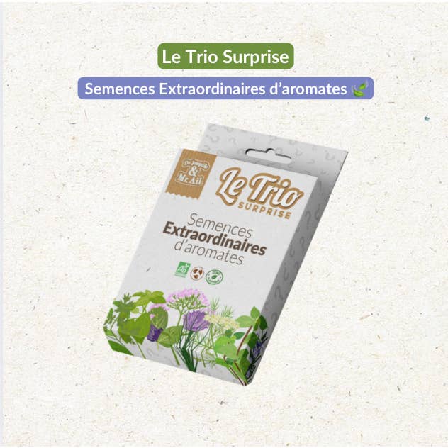 Trio sorpresa - Gli aromi straordinari - 3 bustine di per la vendita all'ingrosso da parte di Dr. Jonquille & Mr. Ail