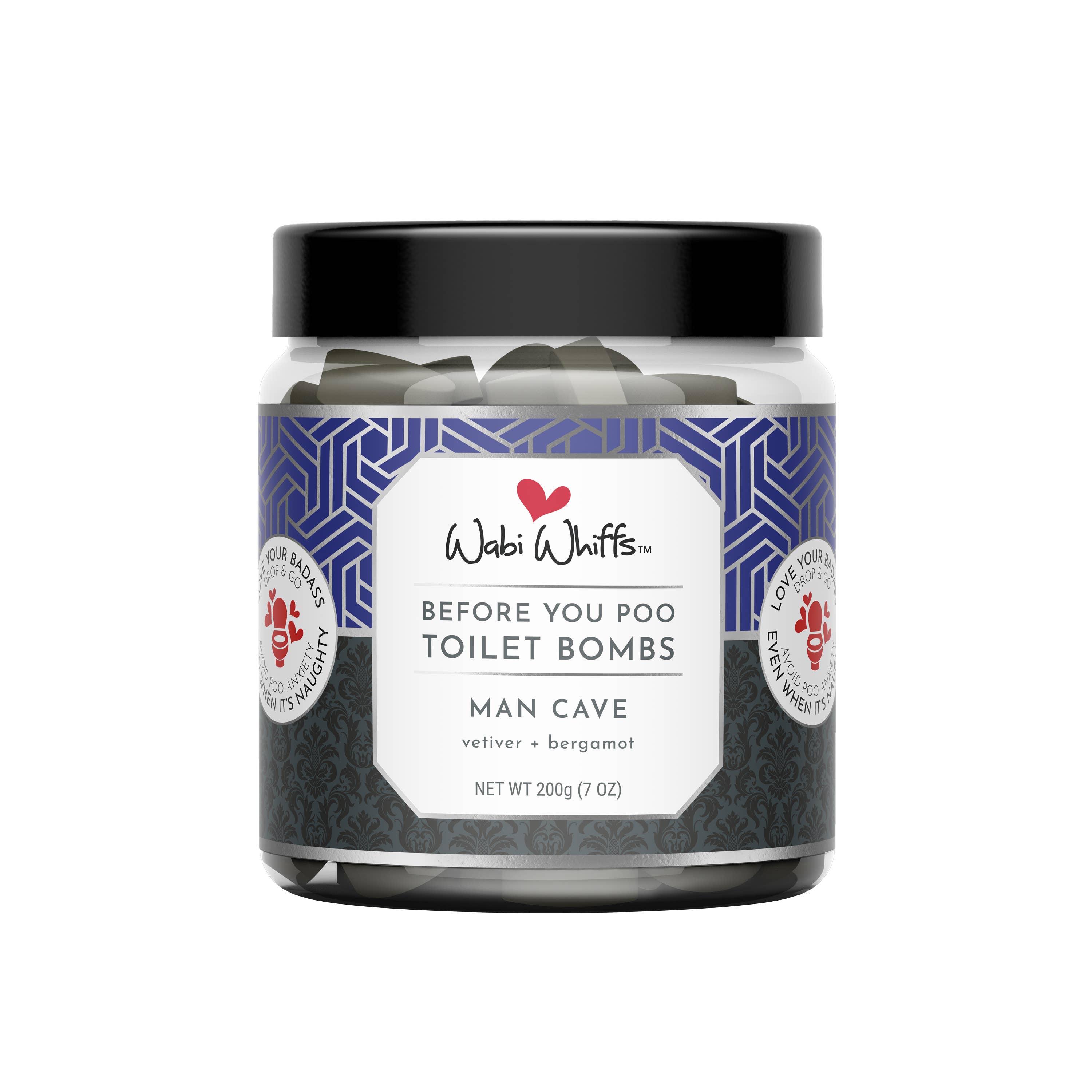 Wabi Whiffs - Vendita all'ingrosso Spray per il bagno - Bombe d'amore Man Cave Fizzing Toilet da 200 g