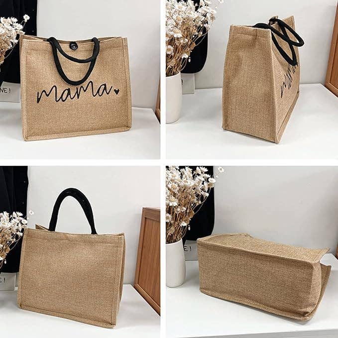 Magnifique Hearts - Wholesale Tote Bag - Unisex - Mama Jute Canvas Tote Bag – Durable & Multi-Use Gift for Mom3