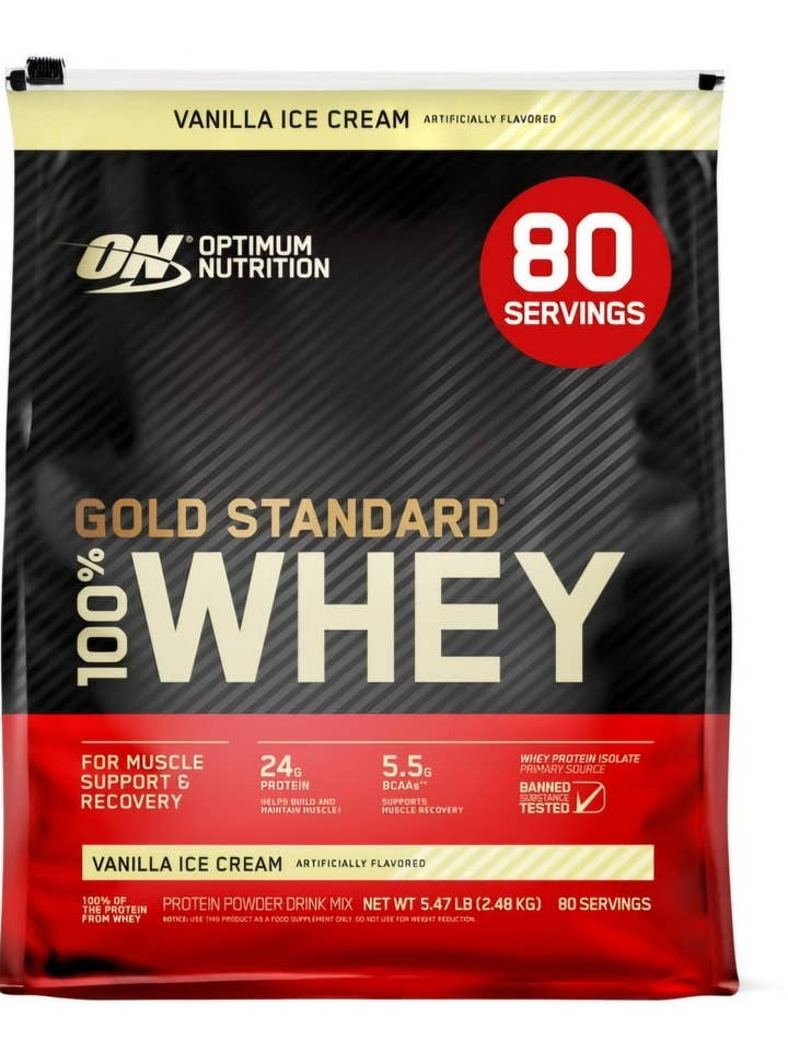 Optimum Nutrition Gold Standard Whey Vanilla Ice Cream 5.6LB for wholesale by Majesitc Health