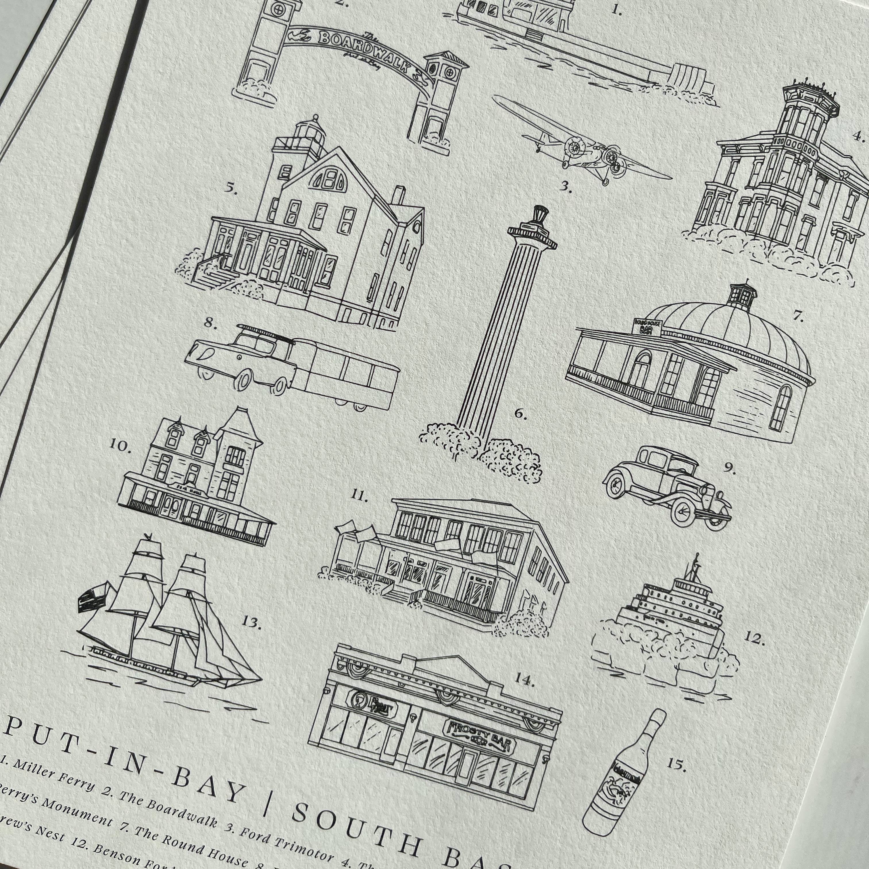 Made By Victoria Laine - Wholesale Art Print - Put-in-Bay Landmark Print5