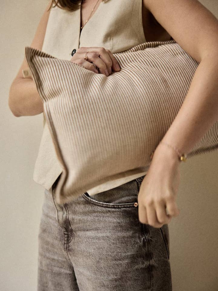 Cushion cover 30x50 cm Clay Stripes for wholesale by Gabrielle Paris