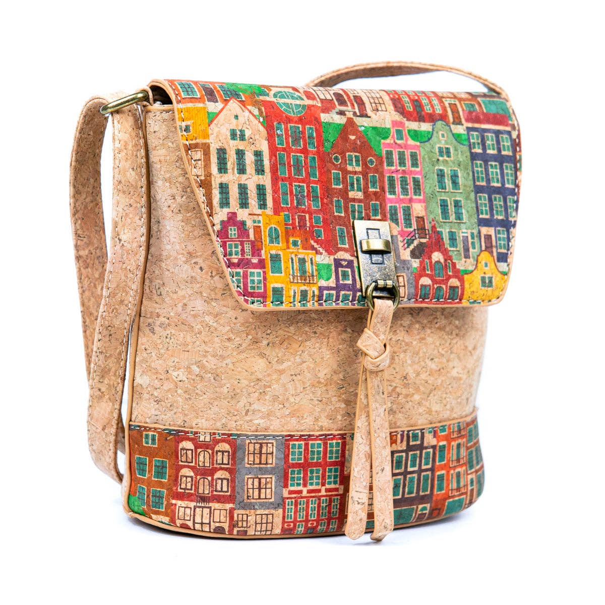 Meninas Bonitas Cork - Wholesale Crossbody Bag - Women's - Natural Cork Women's Crossbody Bag BAG-22926