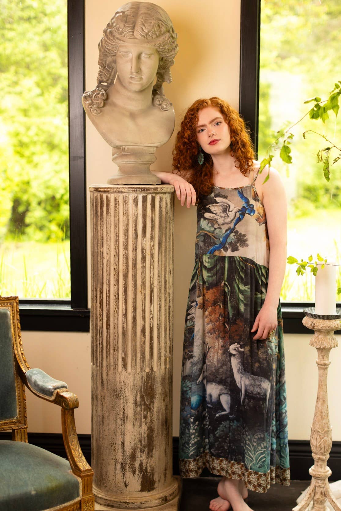 Market of Stars (Worldwide) - Vendita all'ingrosso Vestito - Donna - Teatro dei Sogni Bohéme Abito Lungo Maxi Slip con Cervo15