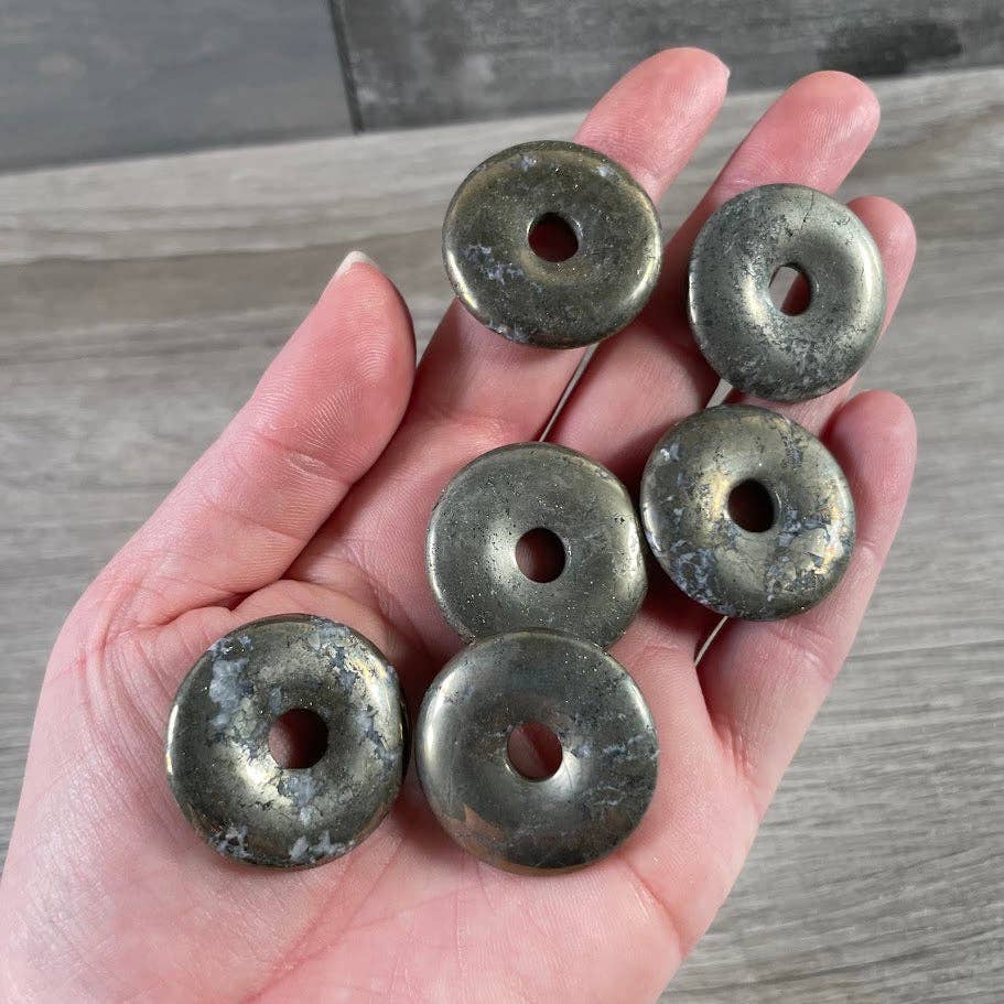 Keystone Crystals - Wholesale Spiritual Stone/Crystal - Donut Pi Stone 30mm Gemstone Pendant –  Strung or Plain3