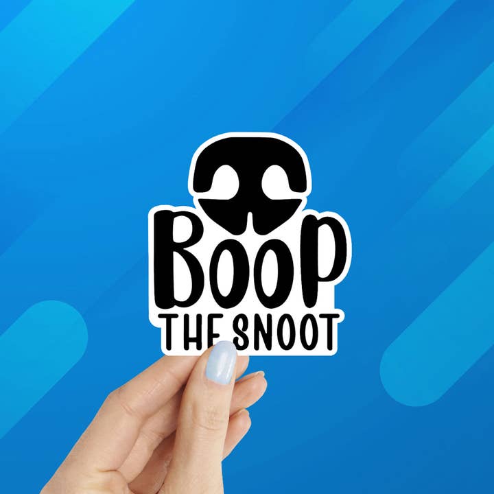 Coastal Creators of Connecticut - Wholesale Sticker - Boop the Snoot Dog Laptop Water Bottle Sticker