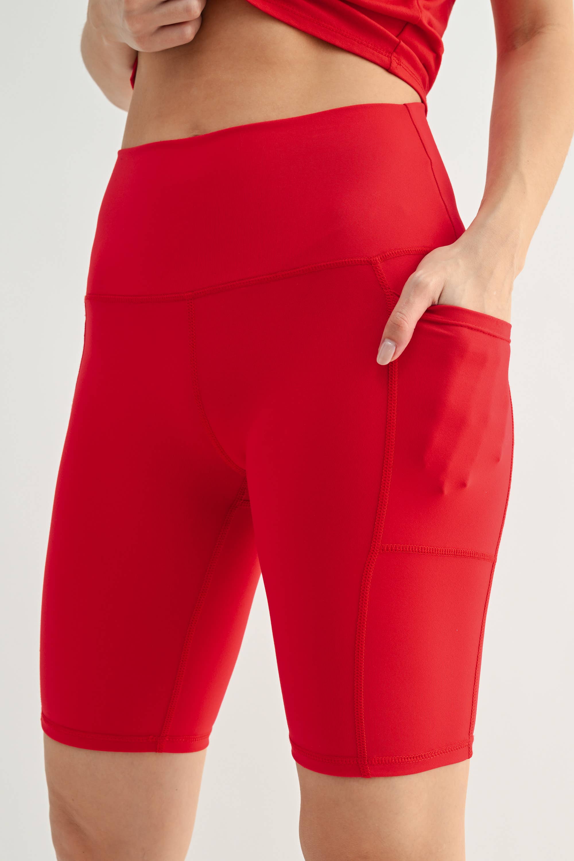 Mono B - Wholesale Athletic Shorts - Women's - Tapered Band Essential Biker Shorts31