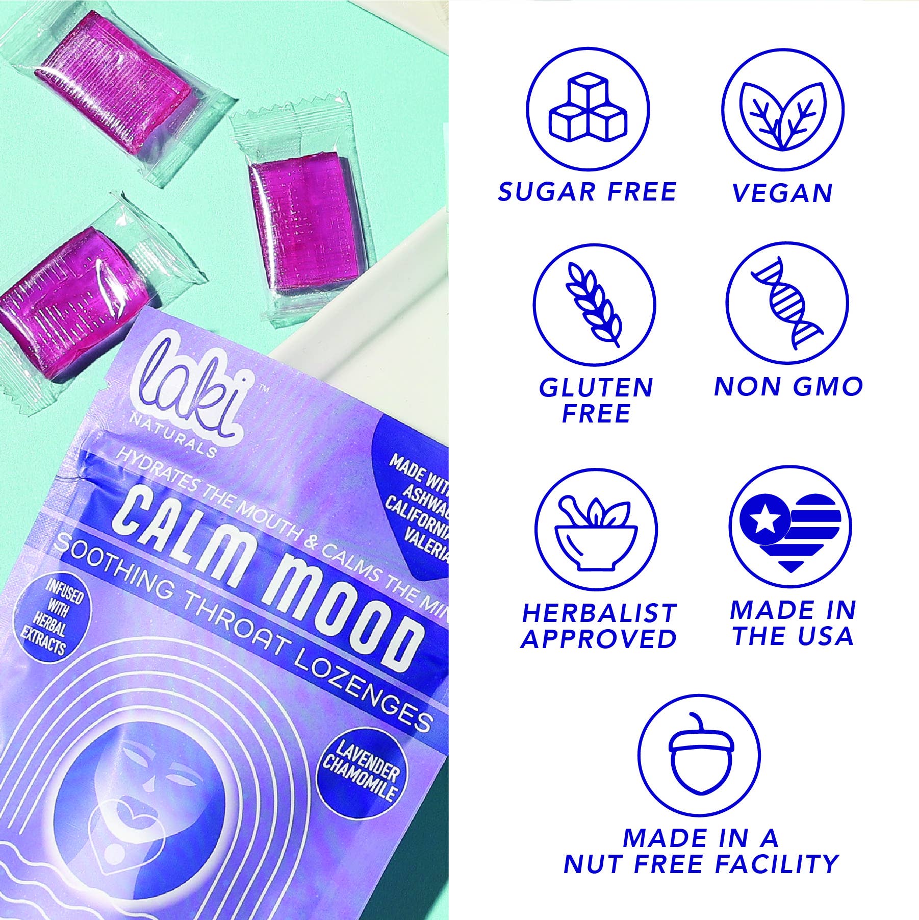 Laki Naturals – Engroshandel Pastiller/hostdråber – Funktionelle urtepastiller - roligt humør3