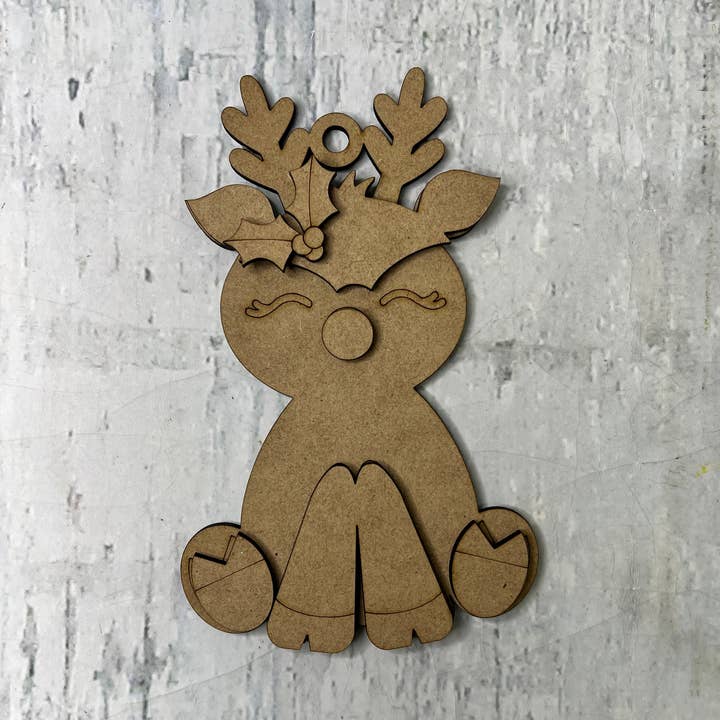 Christmas Ornament cute reindeer diy for wholesale by Rustic Home Co LLC