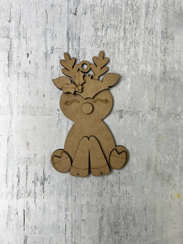 Ornement de Noël renne mignon pour la vente par Rustic Home Co LLC