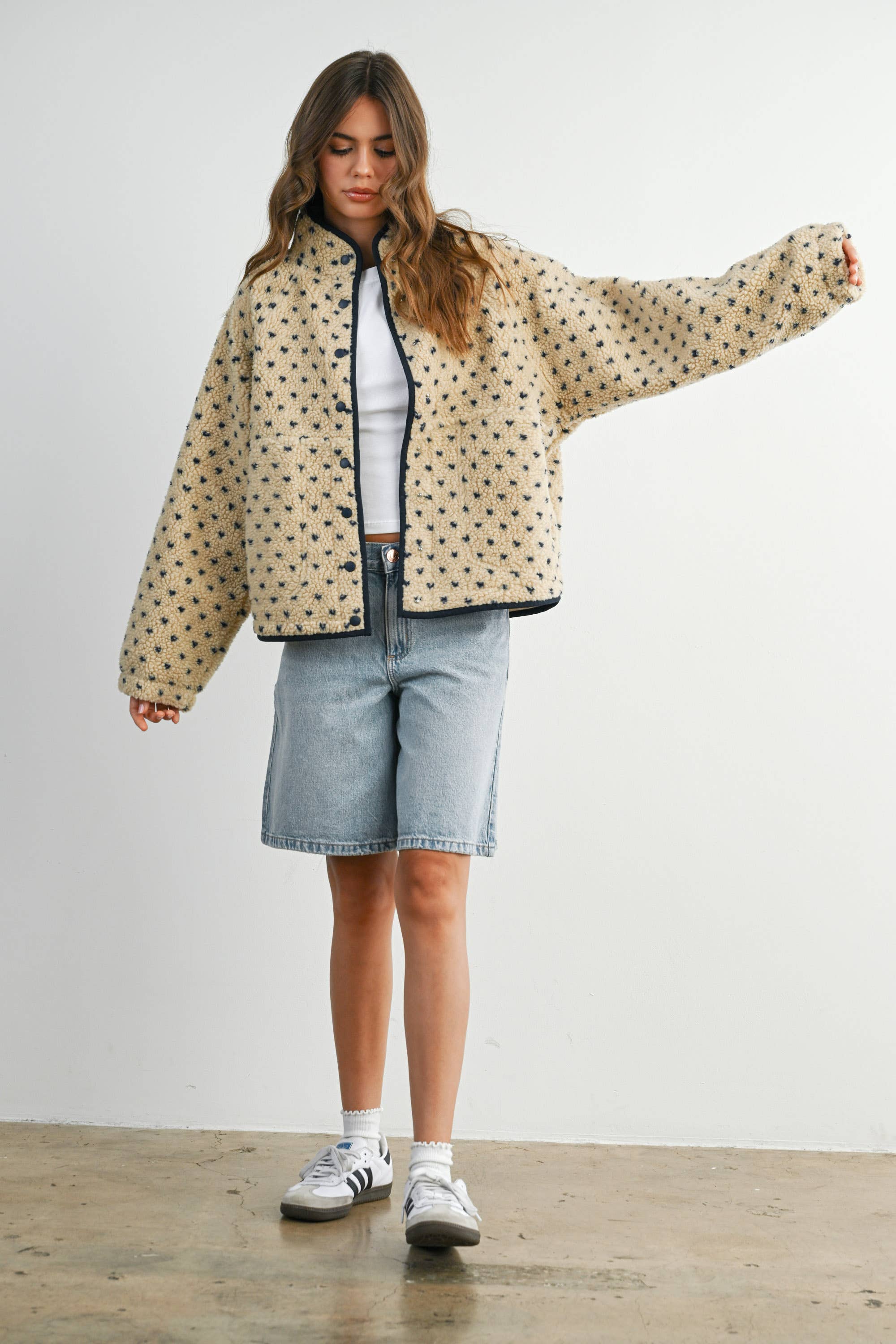 BUTTERMELON - Wholesale Jacket - Women's - High Pile Fleece Puffer Jacket - BMJ783149