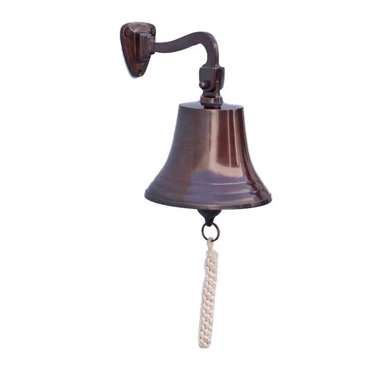 Hampton Ironworks - Vendita all'ingrosso Campane - Campanello per navi da appendere in rame antico, 28 cm