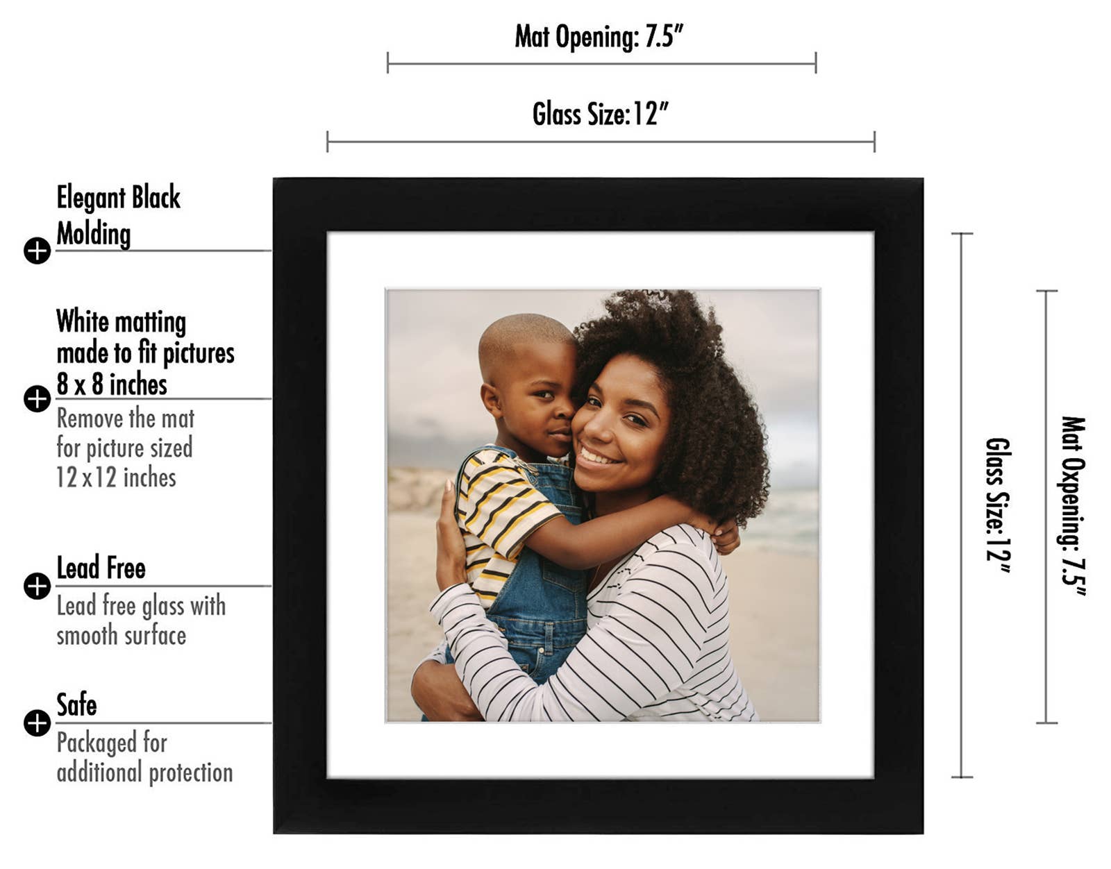 Americanflat - Wholesale Picture Frame - Americanflat Picture Frame with Mat Standard Molding67