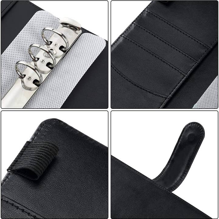 Mr. Pen - Wholesale Planner - Planner Binders,A6, Black, Leather Notebook Cover, Composition Notebook Cover Refillable, Wallet Binder, Planner Binder 6 Ring, Leather Ring Binder, Refillable Notebook Binder14