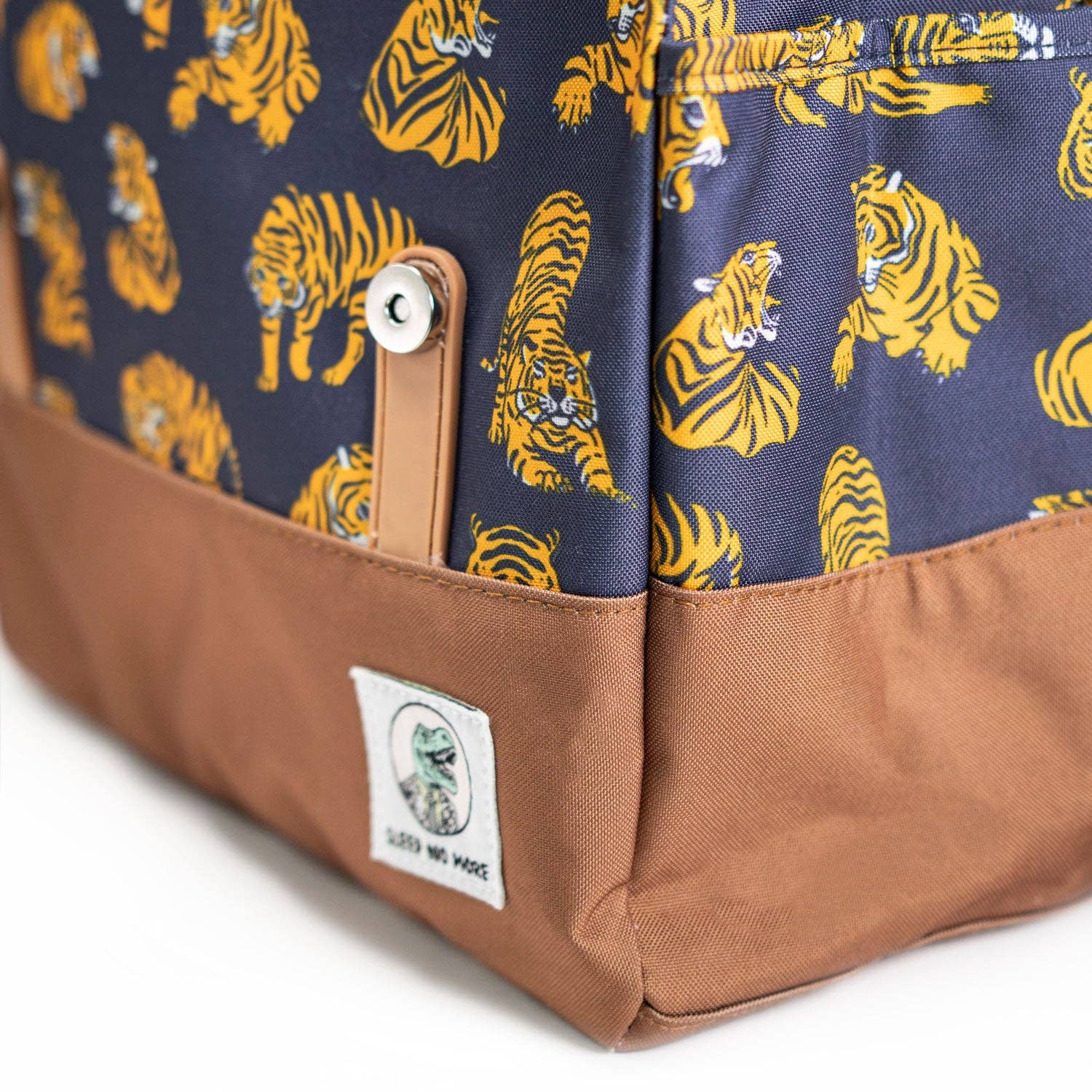 Vintage Backpack ✦ Old School Tiger Navy Blue for wholesale on Faire1