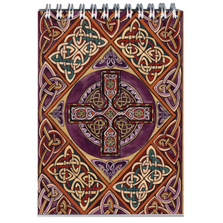 Bloc de notas encuadernado con espiral A6 - Cruz Celta para venta al por mayor de Timeline Gifts Ltd