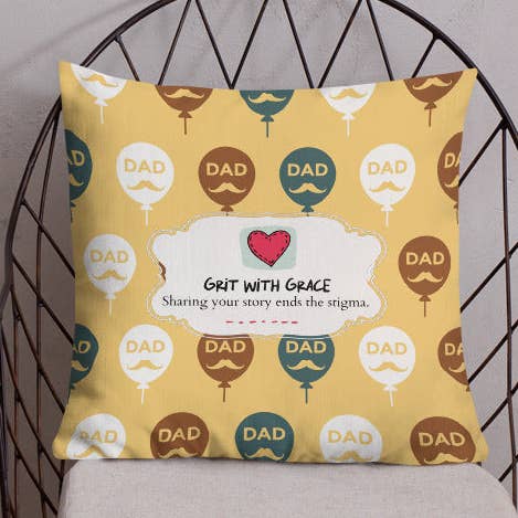 Coussin décoratif à la mode de papa cool pour la vente par Grit with Grace, LLC