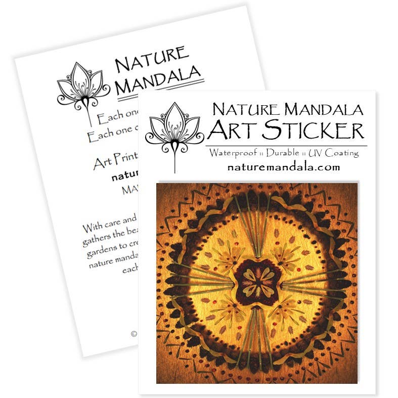Nature Mandala Art - Wholesale Sticker - Nature / Flower Mandala Stickers :: 10 Designs5
