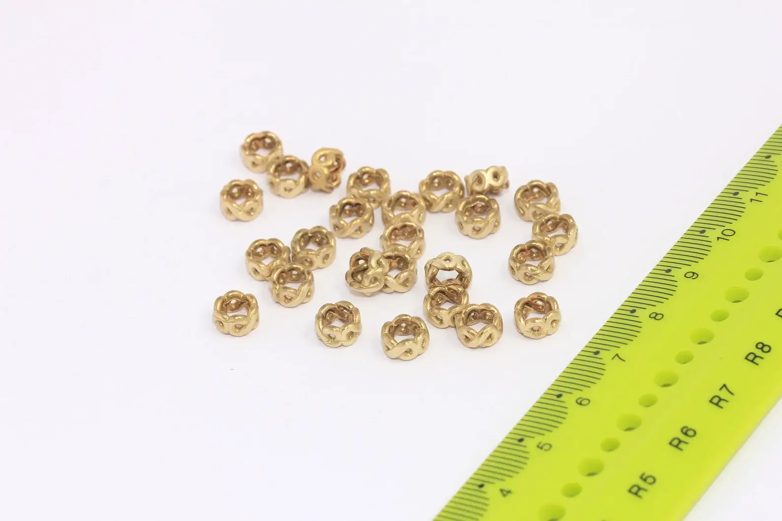 QueenJewelryM - Wholesale Beads - 7mm Raw Brass Spacer Beads, Rondelle Braided Bracelet,SLM3060