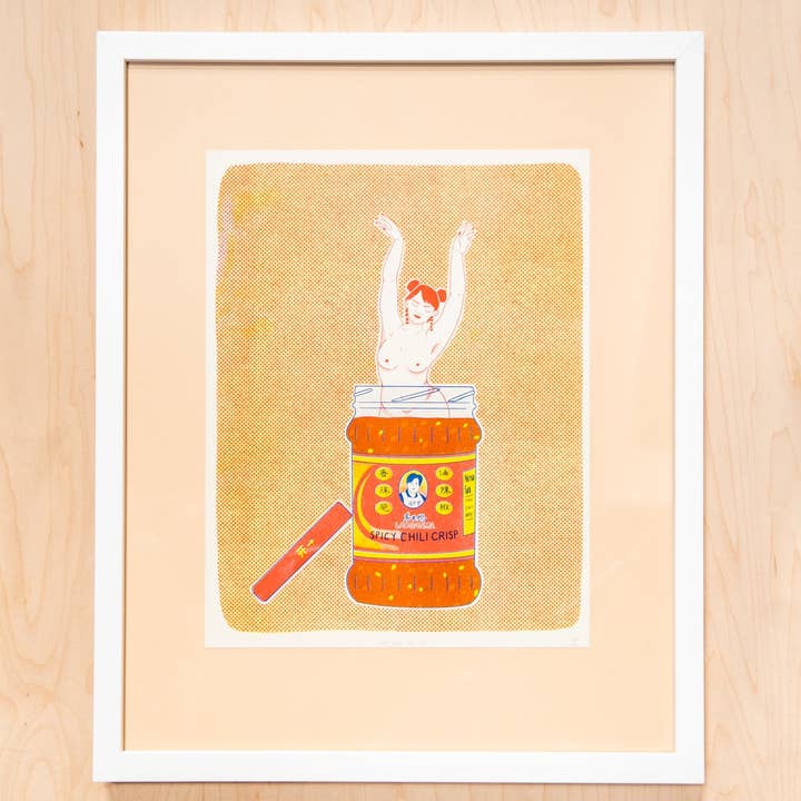 Christina Hu – wholesale Konsttryck – Lao Gan Ma Flickvän Risograftryck | 11"x14"