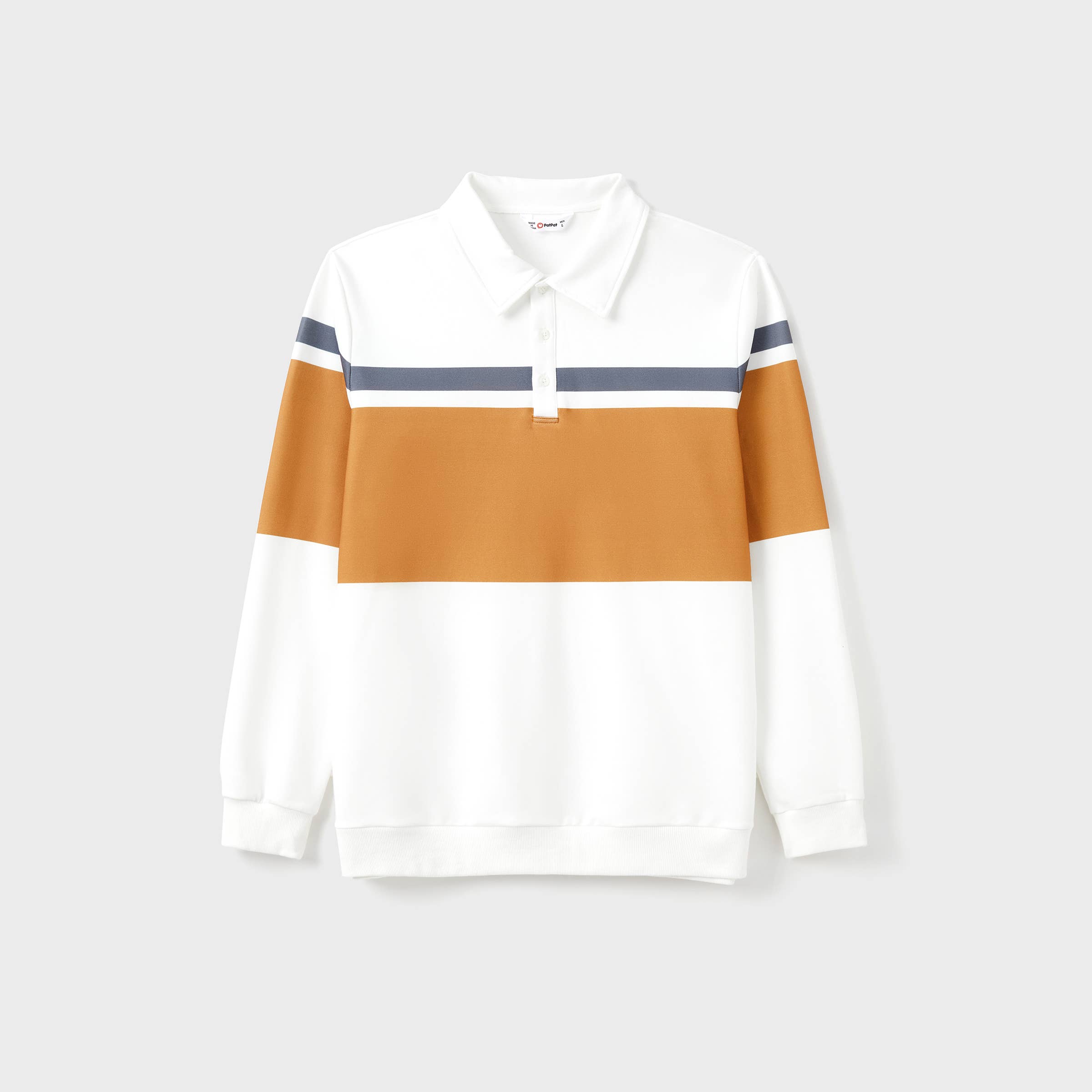 Brun Familjens matchande plagg: långärmad pikétröja och klänning med volangkant för wholesale på Faire26