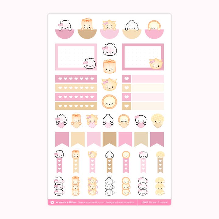 Dimsum Functional - Pegatinas decorativas (mate) para venta al por mayor de Wonton In A Million