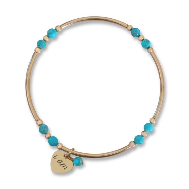 Intentional Bracelet in Gold and Blue Jasper for wholesale by Made as Intended