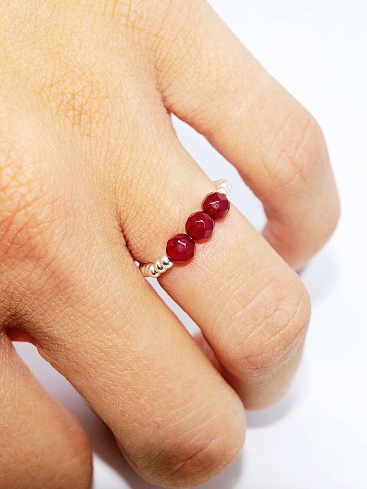 DRAGE Garnet Ring for wholesale by Alhena Bijoux