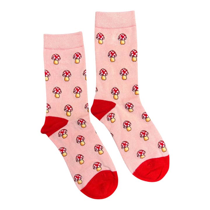 Jess & Lou - Vendita all'ingrosso Calzini - Donna - Meravigliosi Funghi: Calzini in Bambù Pink Ladies BW1900