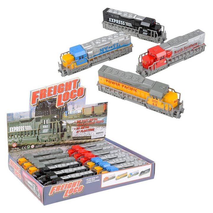 7" DIE-CAST PULL BACK FREIGHT TRAIN 12/DISPLAY LLB Car Toys for wholesale by La Luna Bella - Toys