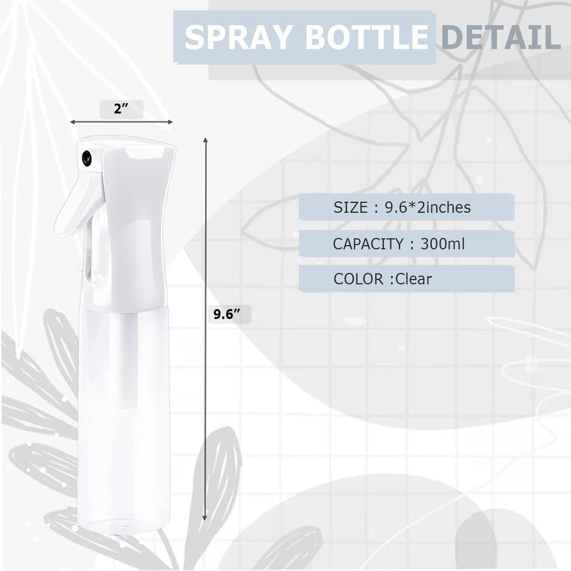 Vigor Path - Wholesale Spray Bottle - Continuous Spray Bottle with Ultra Fine Mist  300ml/10.1oz6