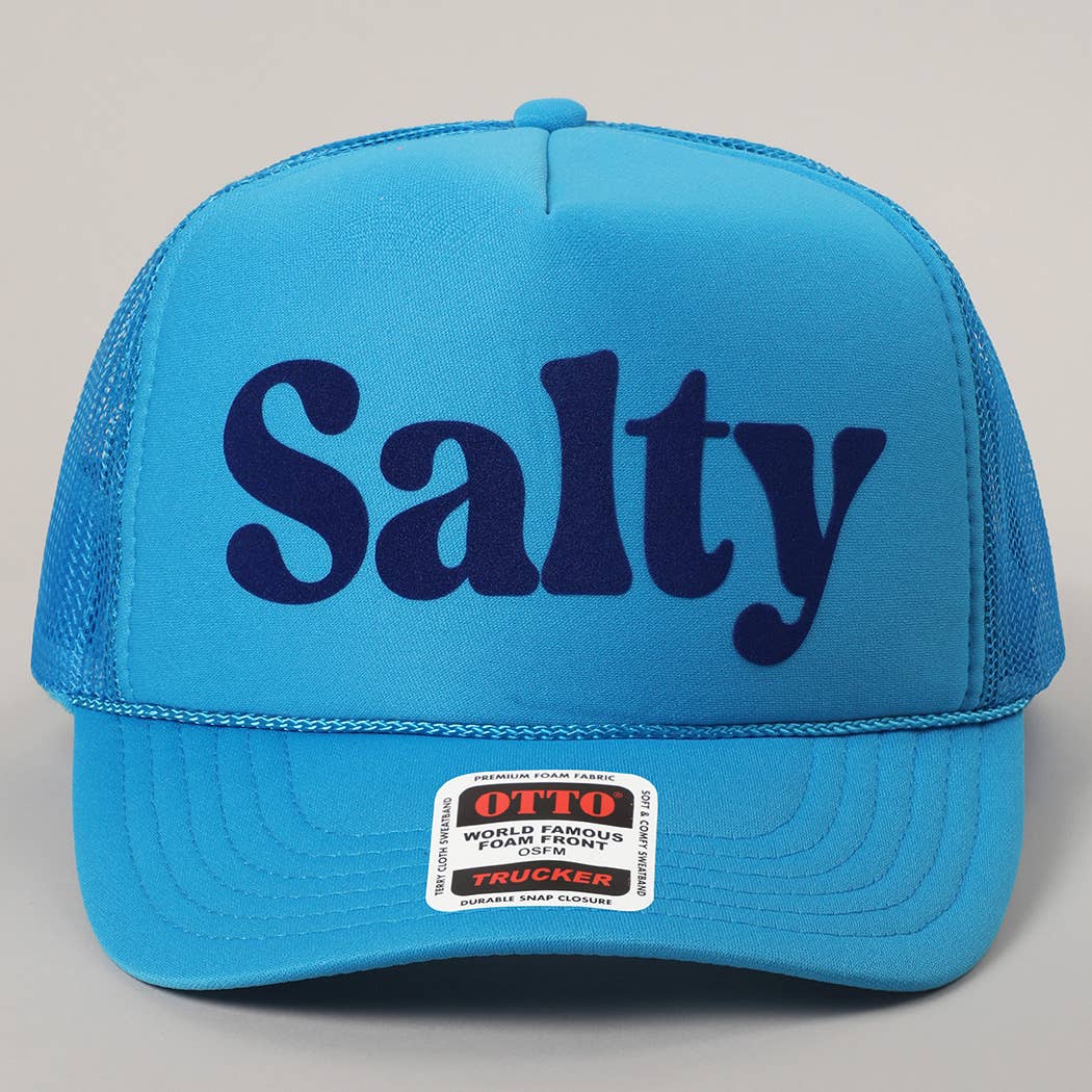 Fashion City – wholesale Trucker hat – Unisex – Salty Text Printed Mesh Back Foam Trucker Hat41
