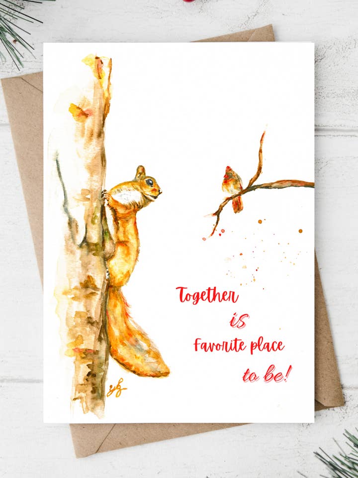 Holiday greeting card for wholesale by Essence of the Art