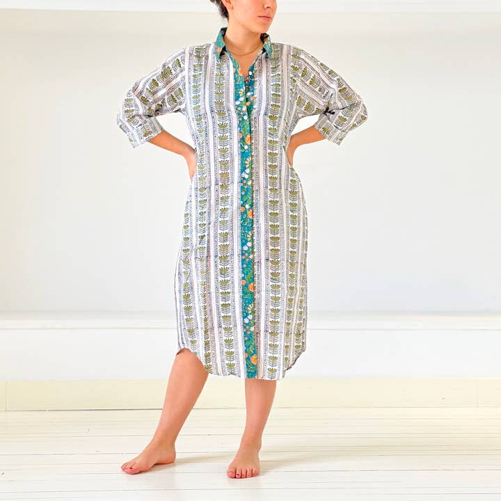 White shirt dress for wholesale by ABRACOLORS