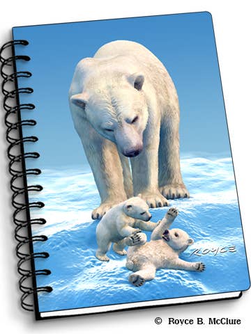 Polar Bears 3D Notebook - 4" x 6" for wholesale by Artgame Ltd.