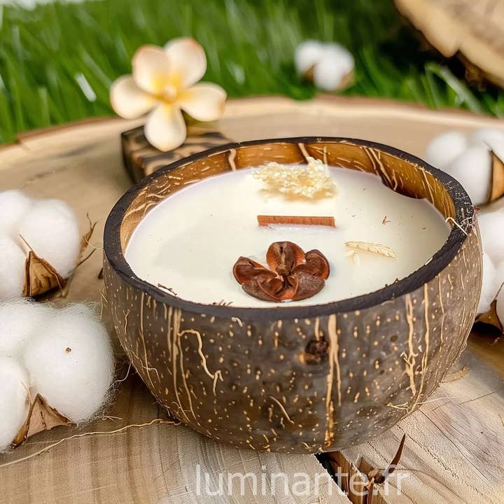LUMINANTE - Wholesale Jar/Filled Candle - The Candle that becomes a plant Cotton Flower model "coco"1