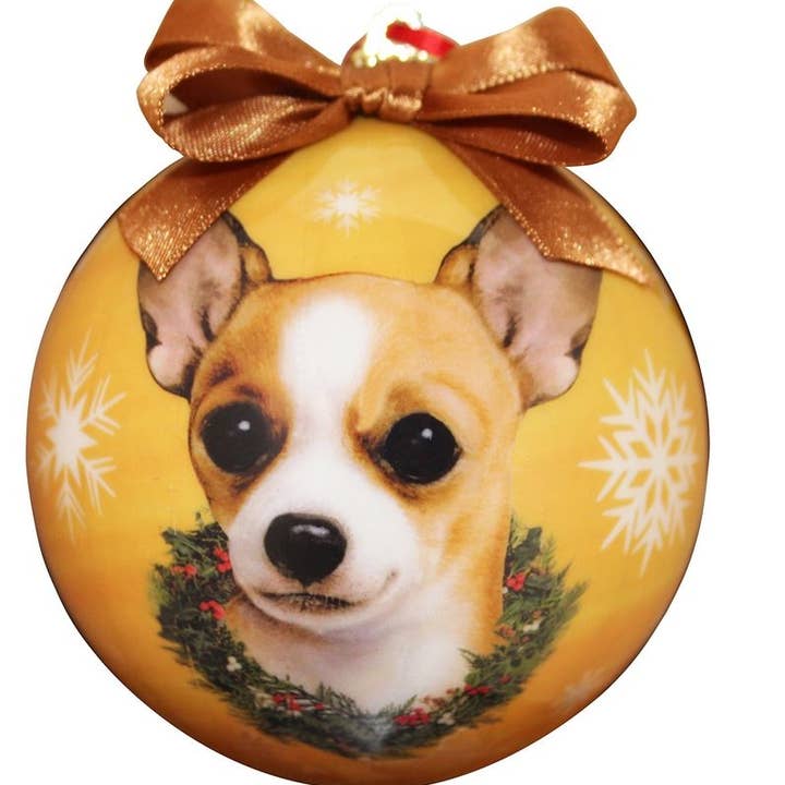 Chihuahua, Tan Ball Ornament for wholesale by E&S Pets